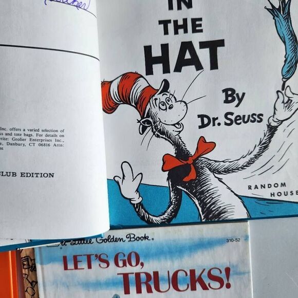 Dr. Seuss Green Eggs and Ham A little Golden book Lets Go, Trucks! Cat in the Ha - Picture 5 of 6